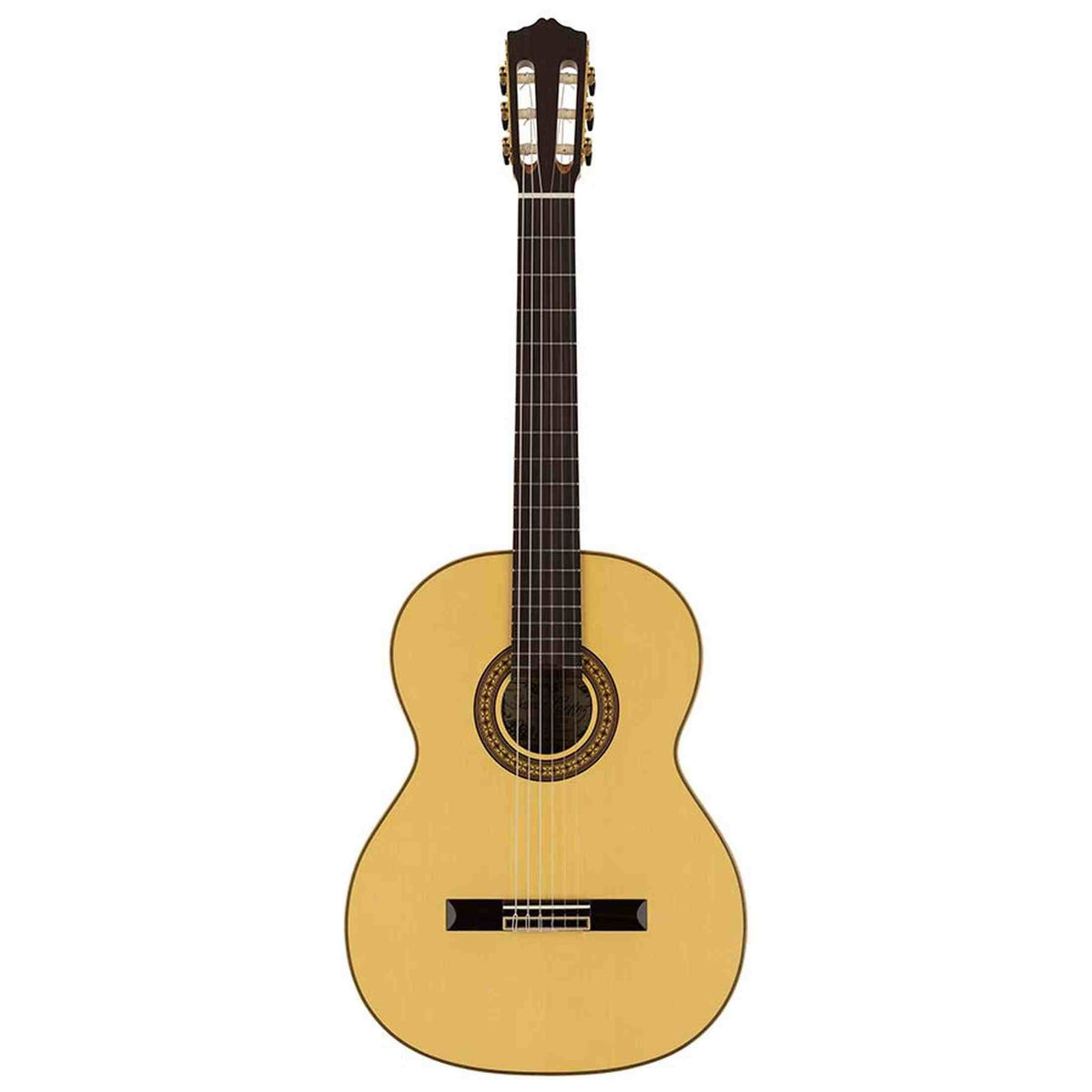 Salvador Cortez CS-65 – Klassieke gitaar met massief spruce bovenblad en gevlamd esdoorn zij- en achterkant