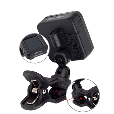 Boston BTU-350 chromatische clip tuner met full color display 440Hz B0 tot B7