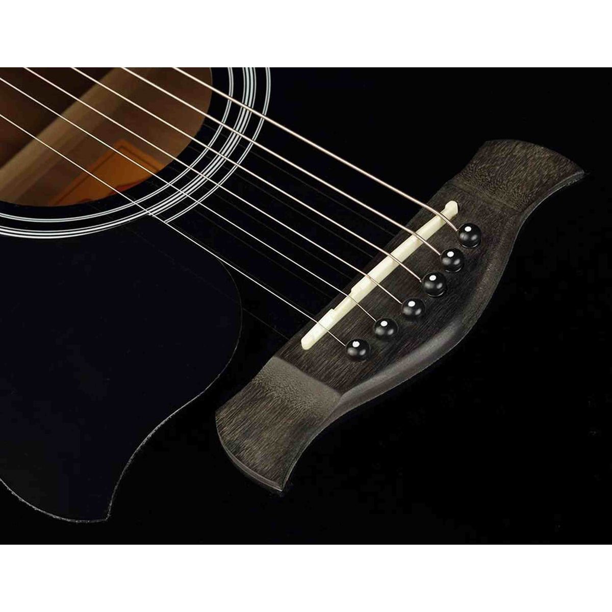 Richwood RD-12LCEBK Artist Series Linkshandige Akoestische Gitaar dreadnought cutaway met actieve EQ zwart