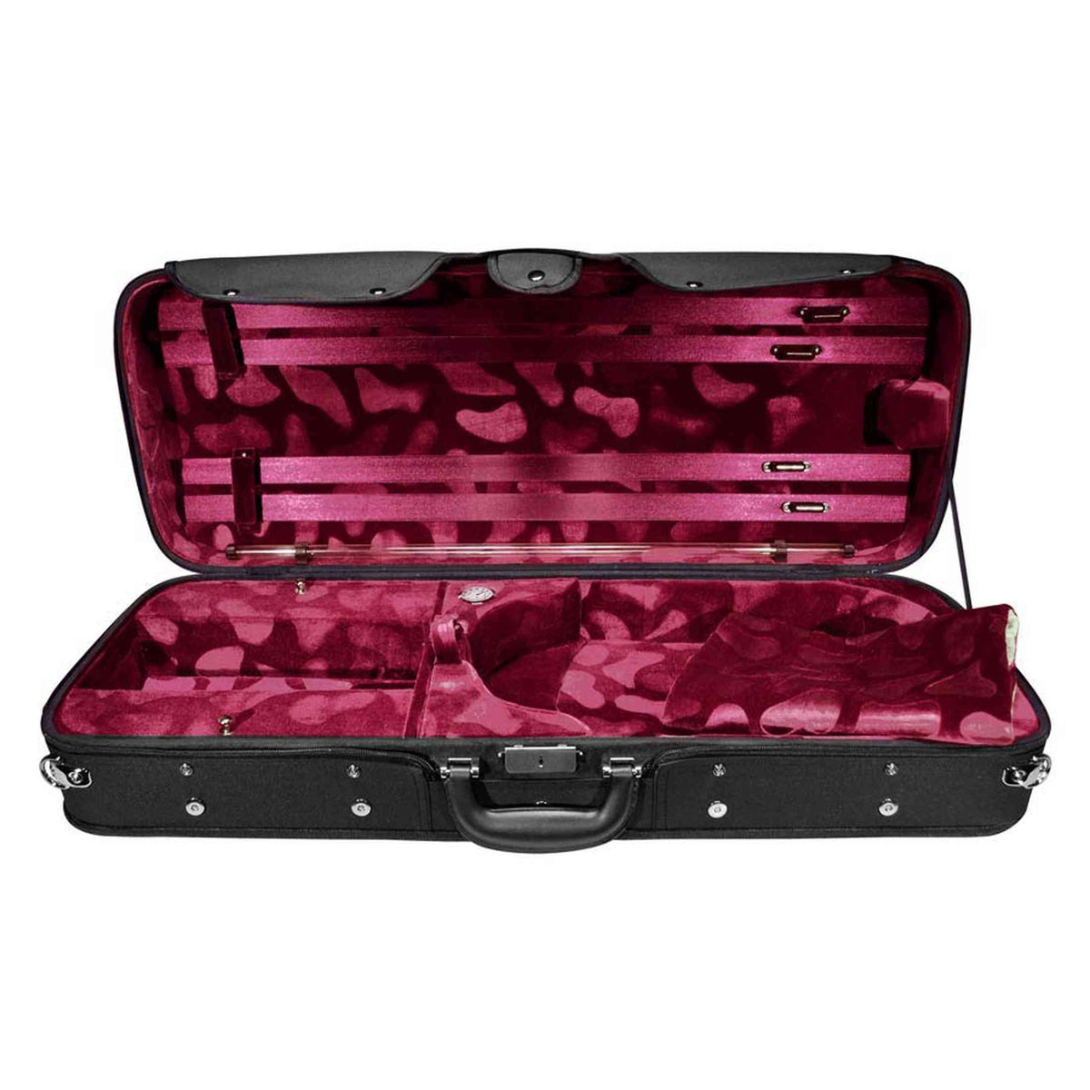 Leonardo VAC-47-BR Pro Series altvioolkoffer oblong verstelbaar zwart rood