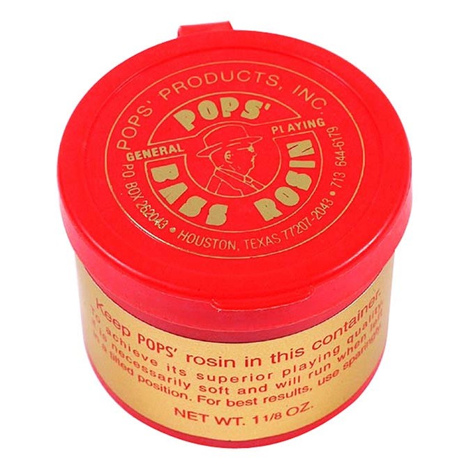 Pops' POPS-UB01 rosin for upright bass, plastic container, 1.125 ounces, 32 grams