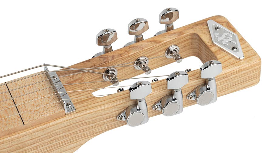 SX LG2ASHNA Lapsteel Gitaar Set met Cort CM15RBK 15W Versterker 8 inch Reverb Zwart