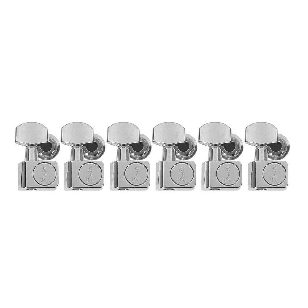 Fender 0990820100 Stemmechanieken, American Standard, 2 guide pins, set of 6, chroom