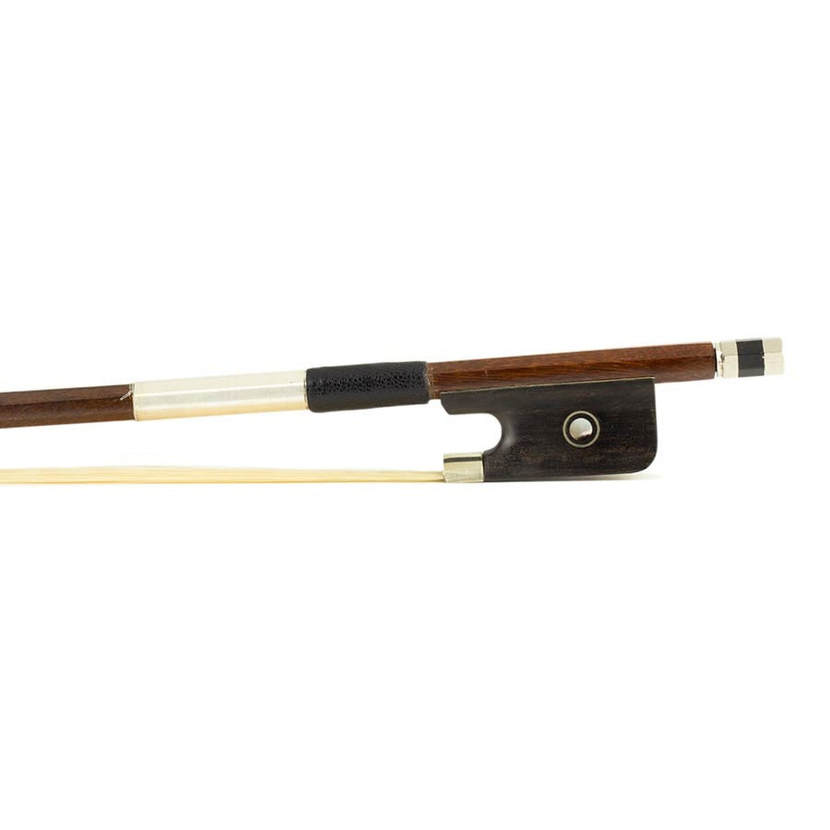 ELS BA-25/34 strijkstok altviool,3/4, brazielhout, achthoekige stok, ebben slof, parijs oog, nikkelen montuur
