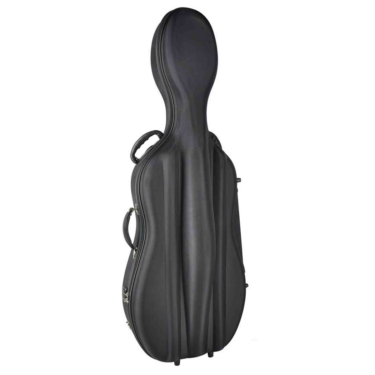 Leonardo CC-144-BK cellokoffer 4/4 gevormd zwart met slot en 2 riemen