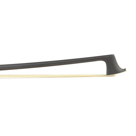 ELS FBA-10/44 altvioolstrijkstok, 4/4, glasvezel, zwart, rond, ebben slof, enkel oog, balein imitatie