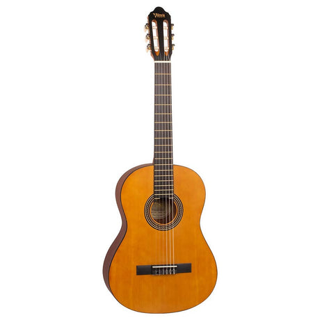Valencia VC204L klassieke gitaar 4/4 linkshandig, sitka sparren top, nato zij- & achterblad, satin finish antiek
