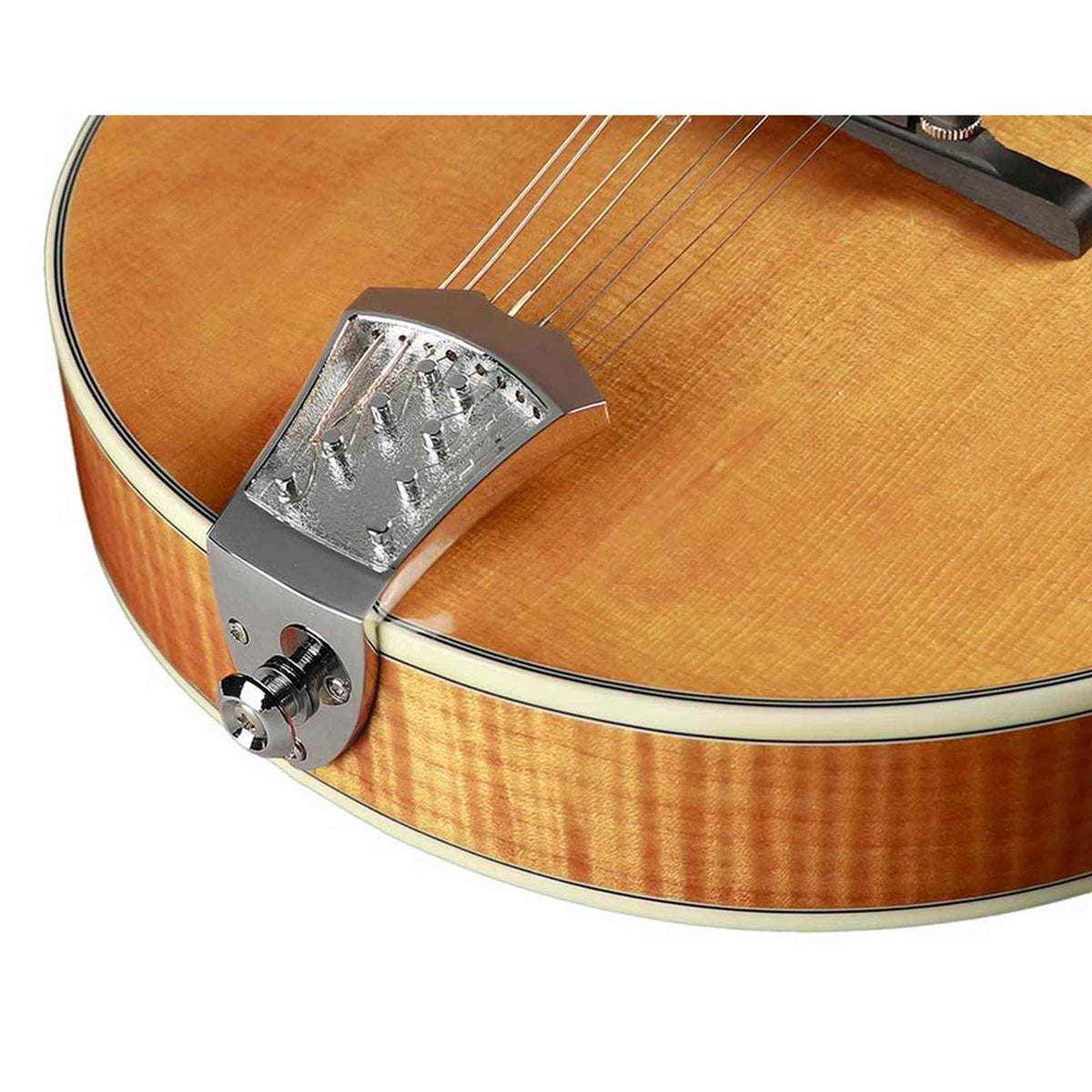 Richwood RMA-110-VS A-Style Mandoline – Massief Sparren & Gevlamd Esdoorn, Amber Sunburst