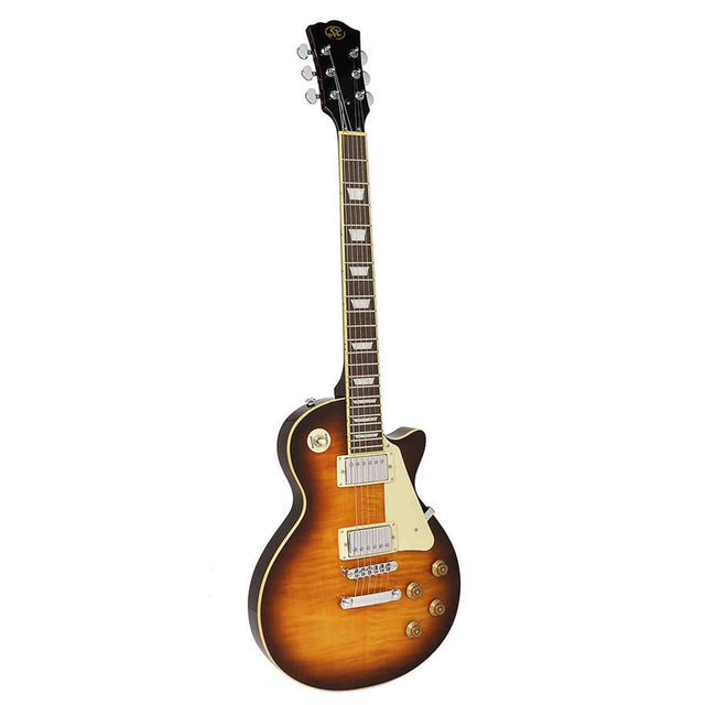 SX EF3D-DS elektrische gitaar – LP Standard stijl, 2 humbuckers, mahonie/esdoorn, Tobacco Sunburst