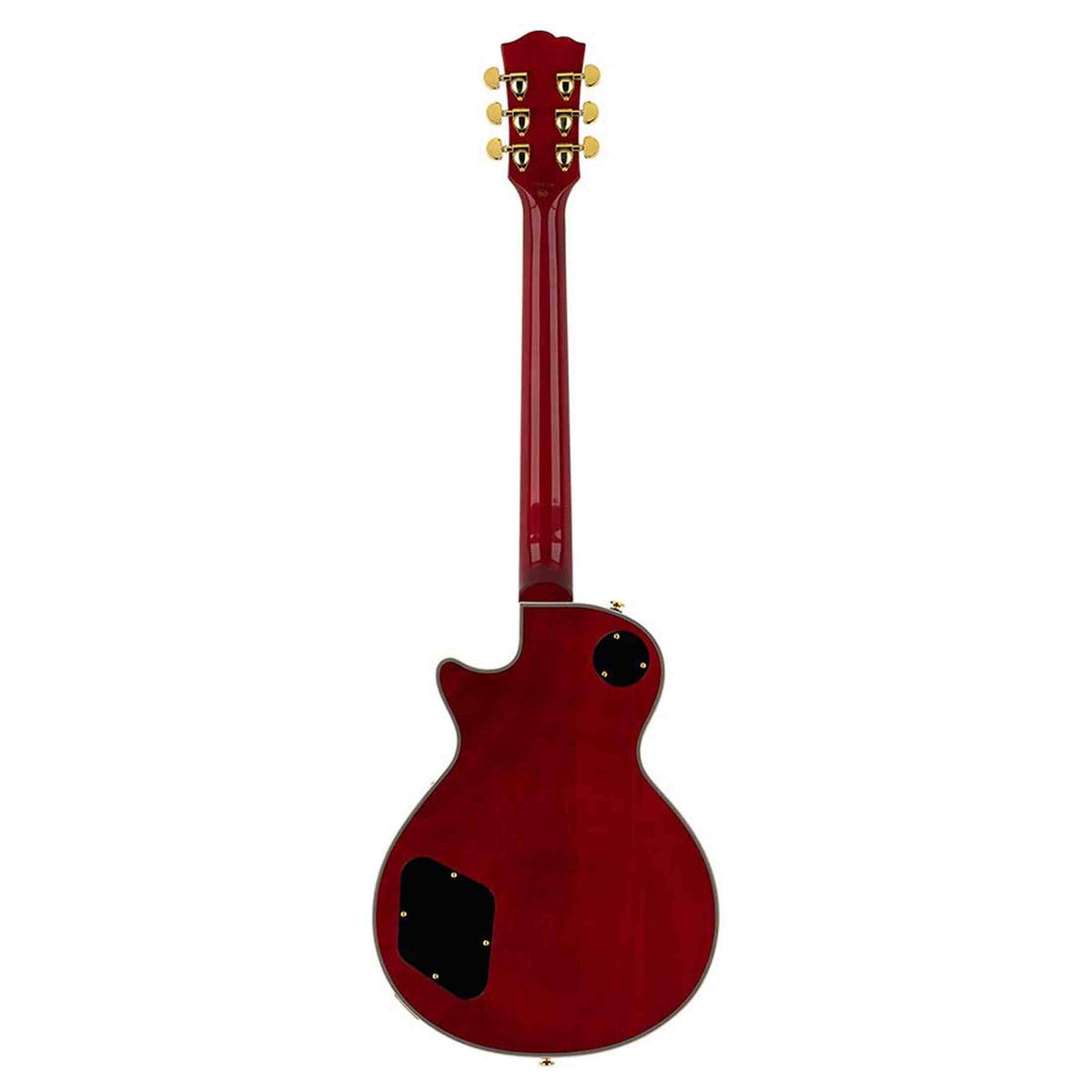 SX EH3-CS elektrische gitaar – LP Custom stijl, 2 humbuckers, mahonie/esdoorn, Cherry Sunburst + gouden hardware