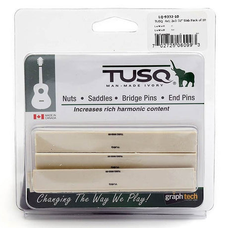 Graph Tech LQ-9332-10 TUSQ® Acoustic Saddle Blanks 10-pack 101,60 x 2,39 x 12,70 mm