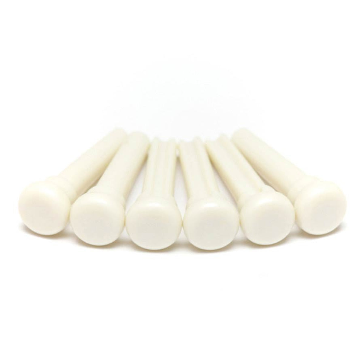 Graph Tech PP-4000-00 Presentation style bridge pins, set of 6, white