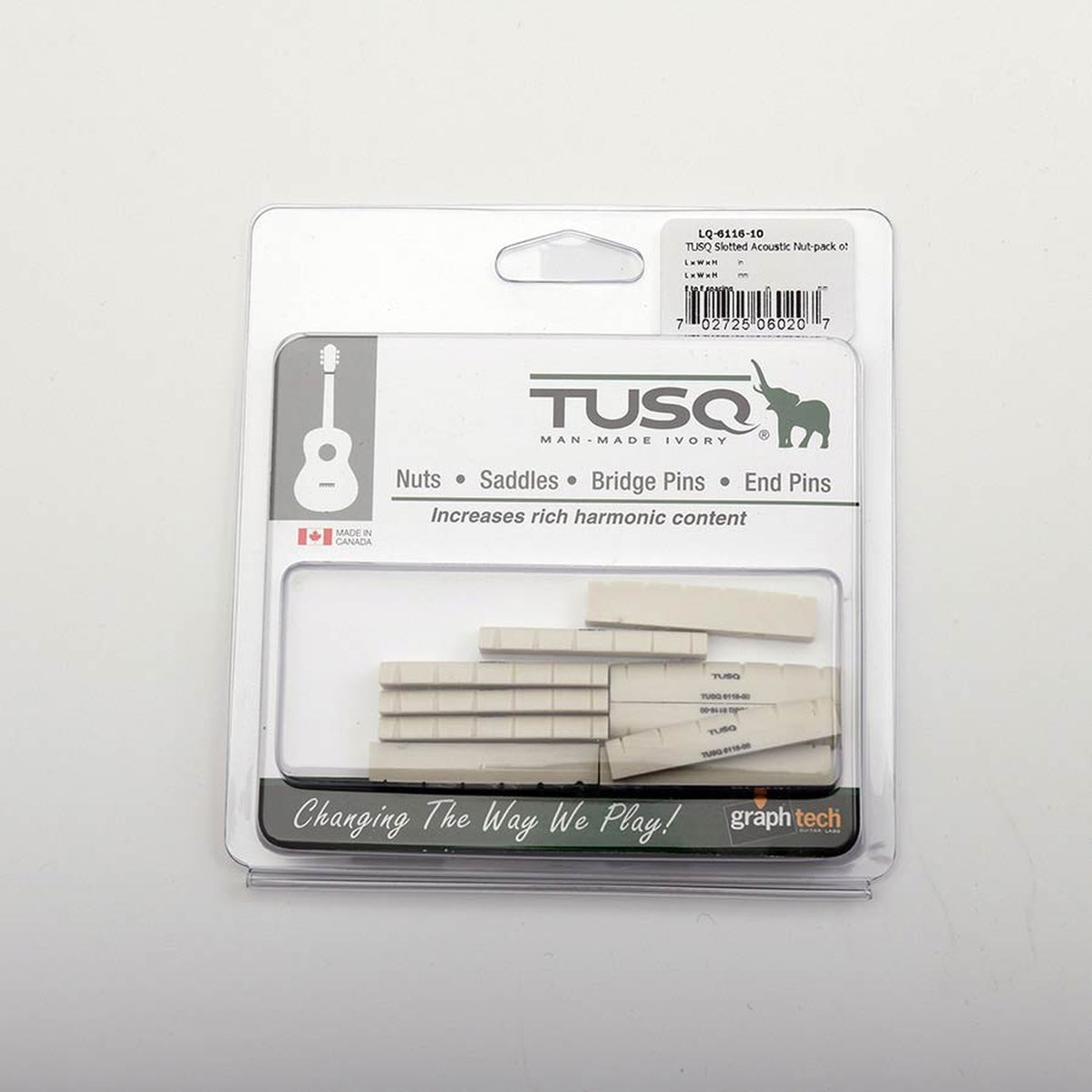Graph Tech LC-6116-10 10-pack slotted akkoestische gitaarkammen