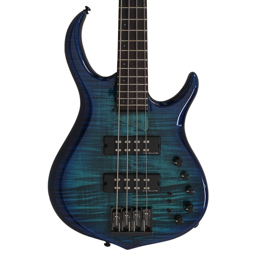 Sire M7+ A4/TBL Marcus Miller 4-Snarige Basgitaar Transparent Blue