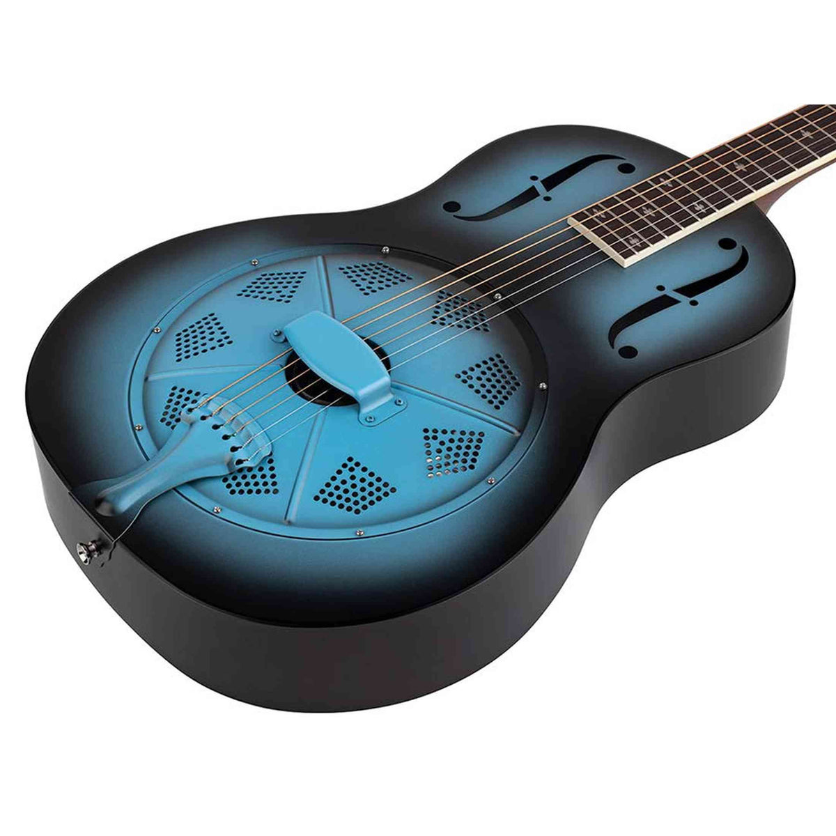 Royall PB12/ANI Pony Boy Resonator 12-Fret – Staal, Antique Finish, Biscuit Cone, Softcase