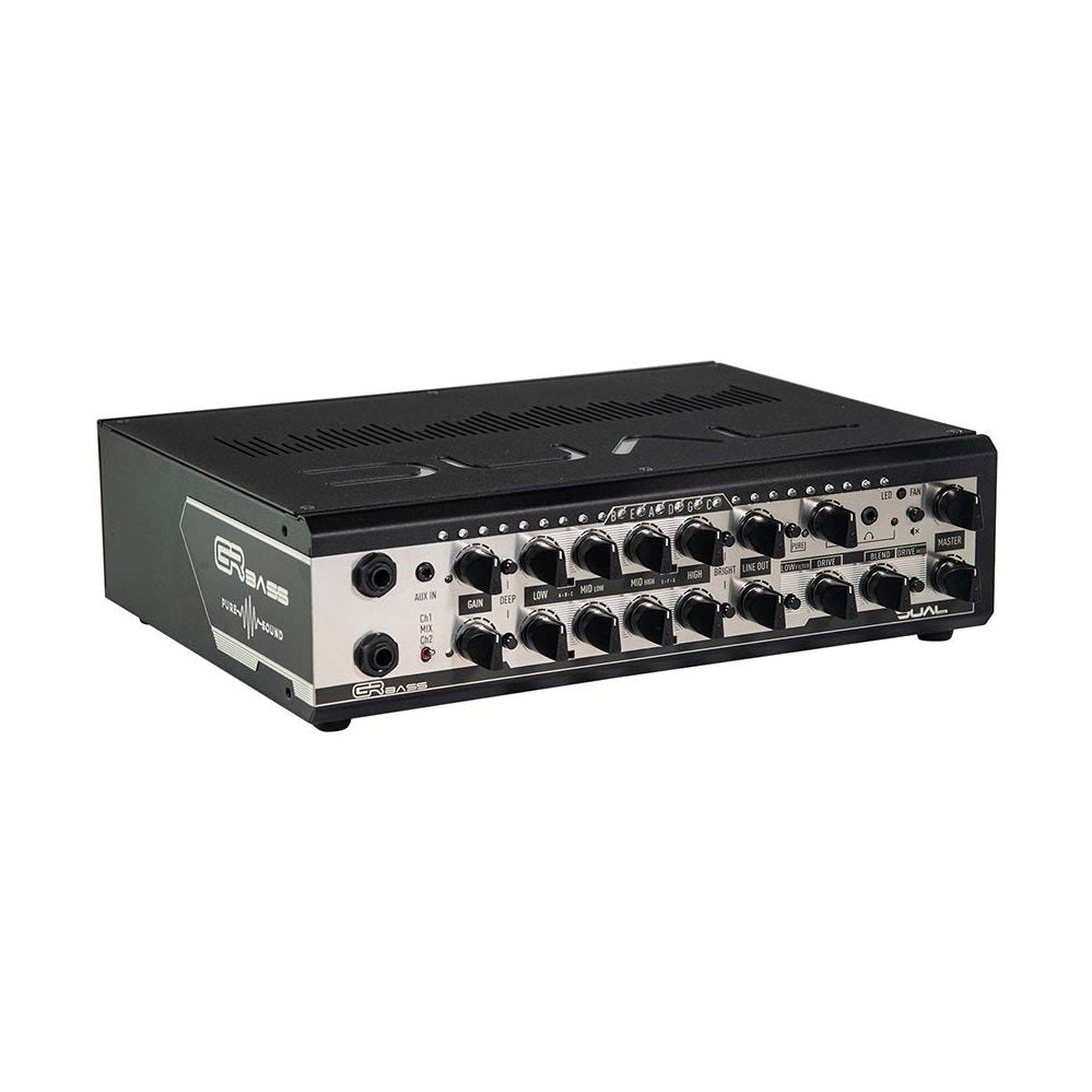 GR Bass DUAL1400 Basversterker Top – 2x 700W, 2 Kanalen, Overdrive & Dubbele DI