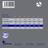 Galli EG-1149 snaren set elektrisch, coated nickel round wound, jazz rock, 011-014-018-028-038-049