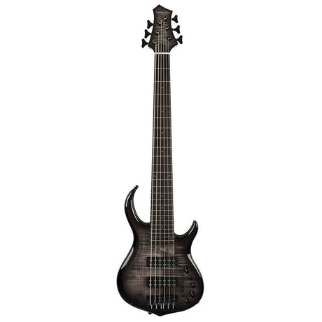 Sire M7+ A6/TBK Marcus Miller 6-snarige basgitaar, swamp ash met flame maple top, 35 inch, Heritage-3 preamp, Transparent Black