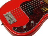Sire P5 A5/DRD Marcus Miller basgitaar 5-snarige passieve P-stijl bas in Dakota Red