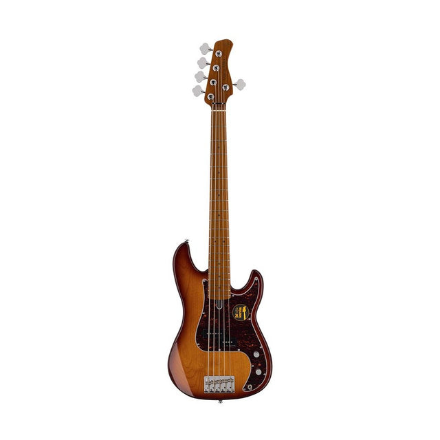 Sire P5 A5/TS Marcus Miller basgitaar 5-snarige passieve P-stijl bas in Tobacco Sunburst