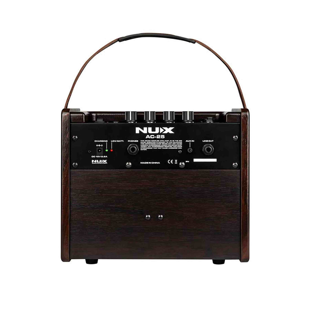 NUX AC-25 akoestische gitaarversterker 25W 2 kanalen Bluetooth met accu