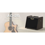 NUX AC-25 akoestische gitaarversterker 25W 2 kanalen Bluetooth met accu