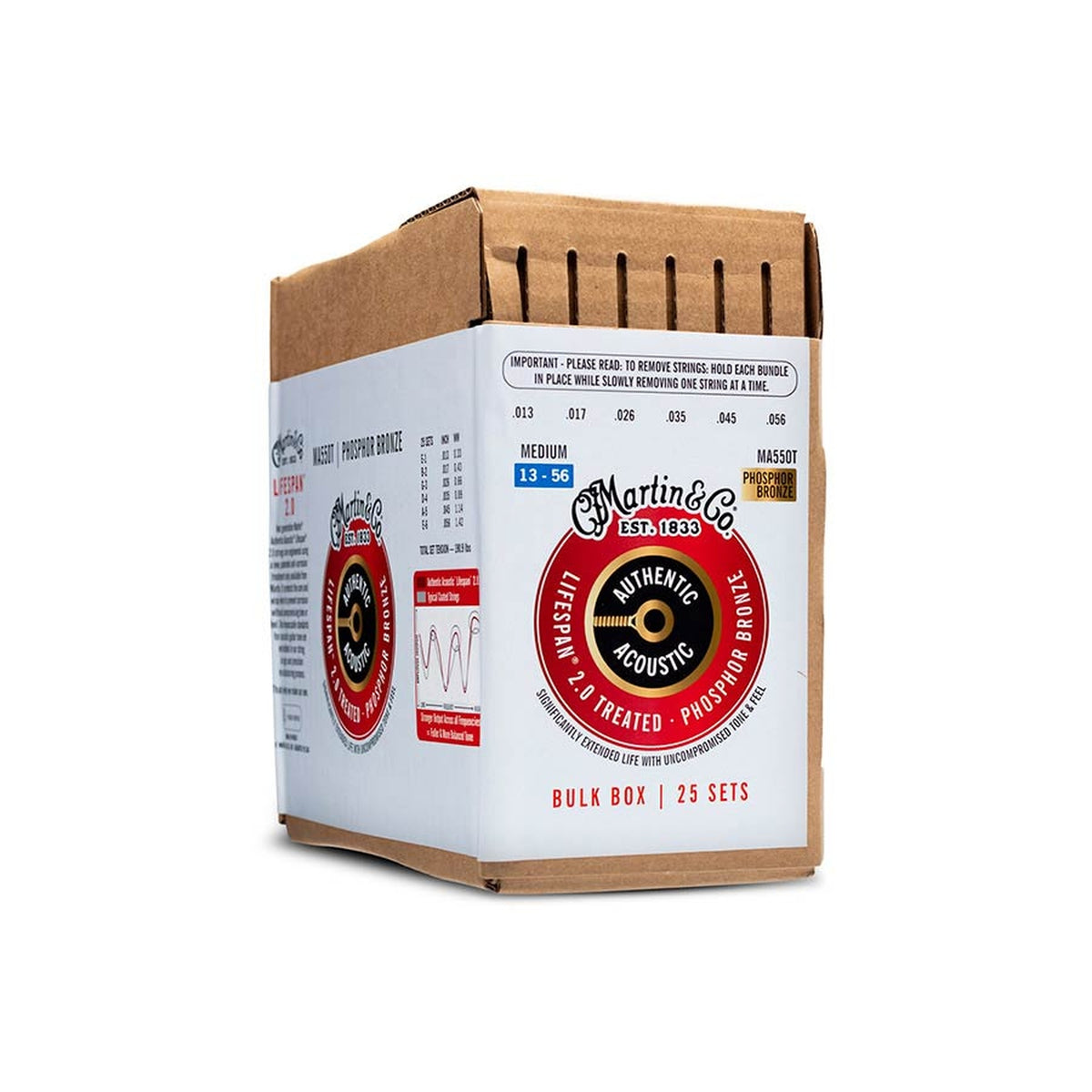 Martin & Co MA550T/BULK BULK - 25 snaren sets phosphor bronze, medium 013-017-026-035-045-056
