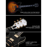 Sire Guitars H7/WH Elektrische archtop gitaar wit