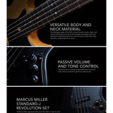 Sire V3P 5/RS Marcus Miller 5-Snarige Basgitaar Red Satin
