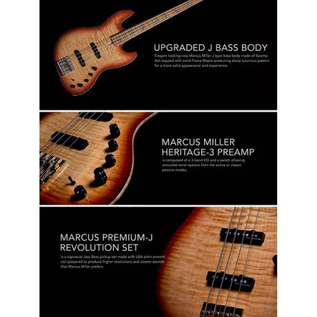 Sire V10 DX5/TS Marcus Miller 5-snarige actieve basgitaar Tobacco Sunburst