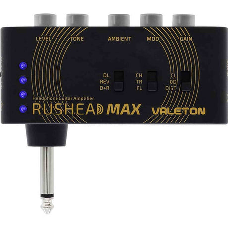 Valeton RH-100 Oplaadbare hoofdtelefoonversterker voor gitaar met drive, effecten en USB-oplaadfunctie