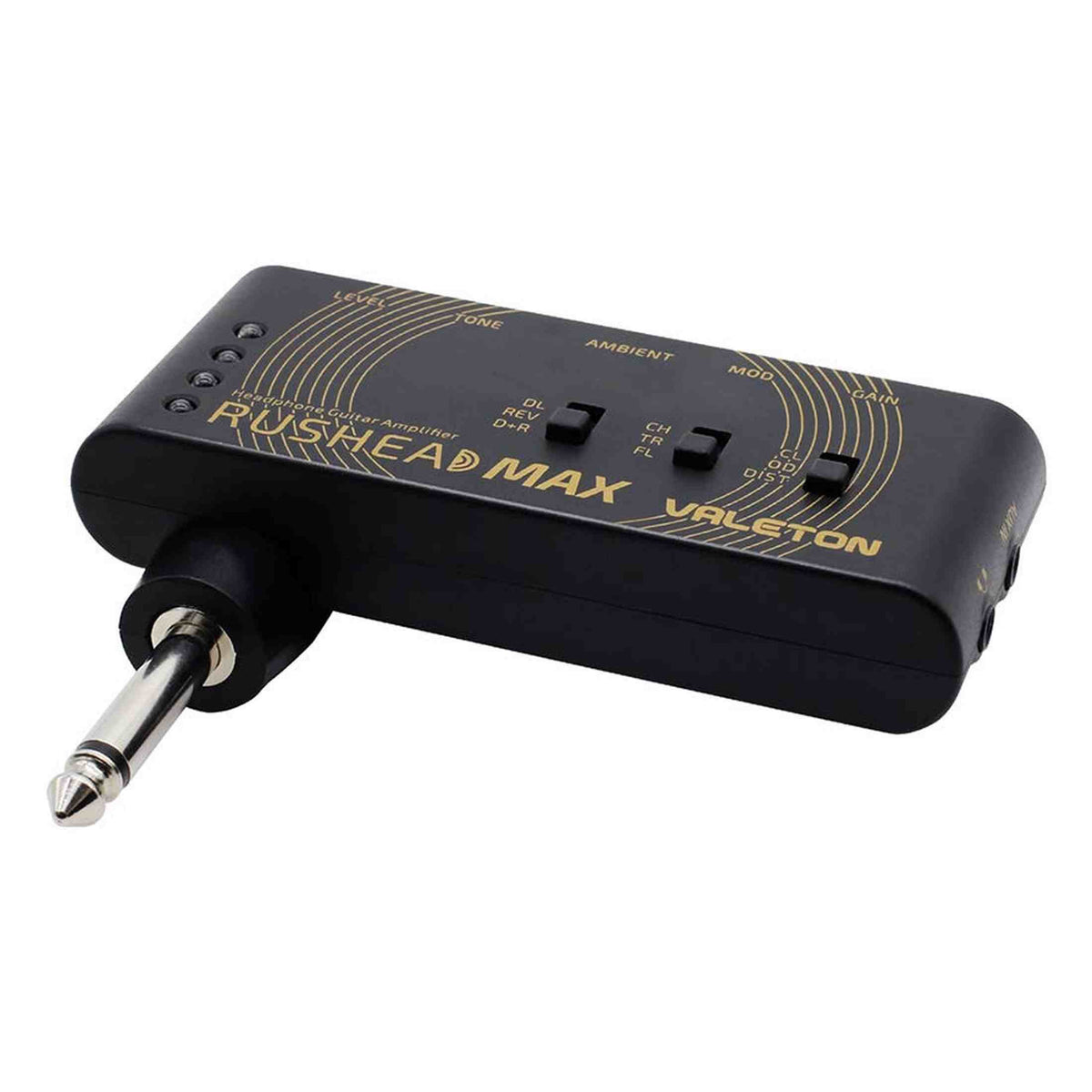 Valeton RH-100 Oplaadbare hoofdtelefoonversterker voor gitaar met drive, effecten en USB-oplaadfunctie