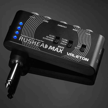 Valeton RH-101 Oplaadbare hoofdtelefoonversterker voor bas met drive, effecten en USB-oplaadfunctie