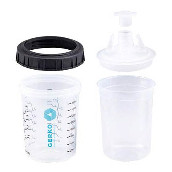 Gerko GPS125/180 Gesloten PPS Verfsysteem – 180 ml, 50 Stuks met 125µm Zeef
