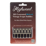 Highwood HG108-NIR/6 Contoured Vintage S-Style Brugzadels 10,8 mm – Nickel Relic Set van 36