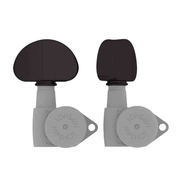 Hipshot HS6B1MOOB Half Moon Stemknop voor Gitaarmechaniek Black, per stuk