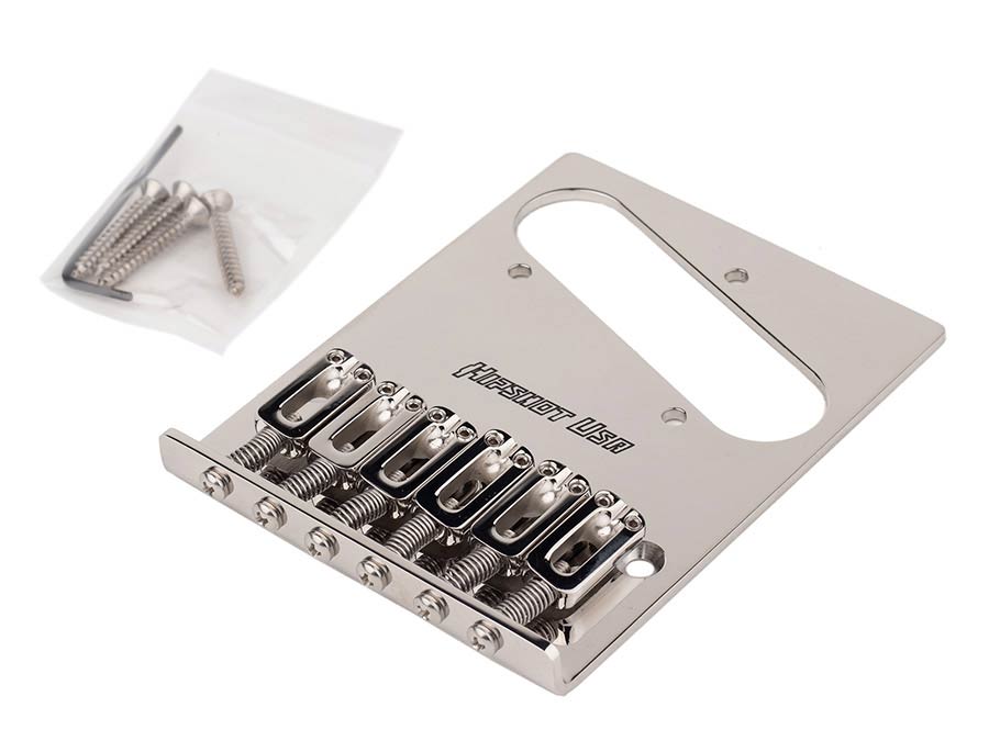 Hipshot HS4410046SS Telecaster Retrofit Brug – 6 Zadels RVS