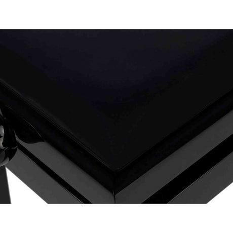 Boston PB2/2520 pianobank Deluxe – verstelbare zitting, dubbelkruis, satijnzwart met velours bekleding