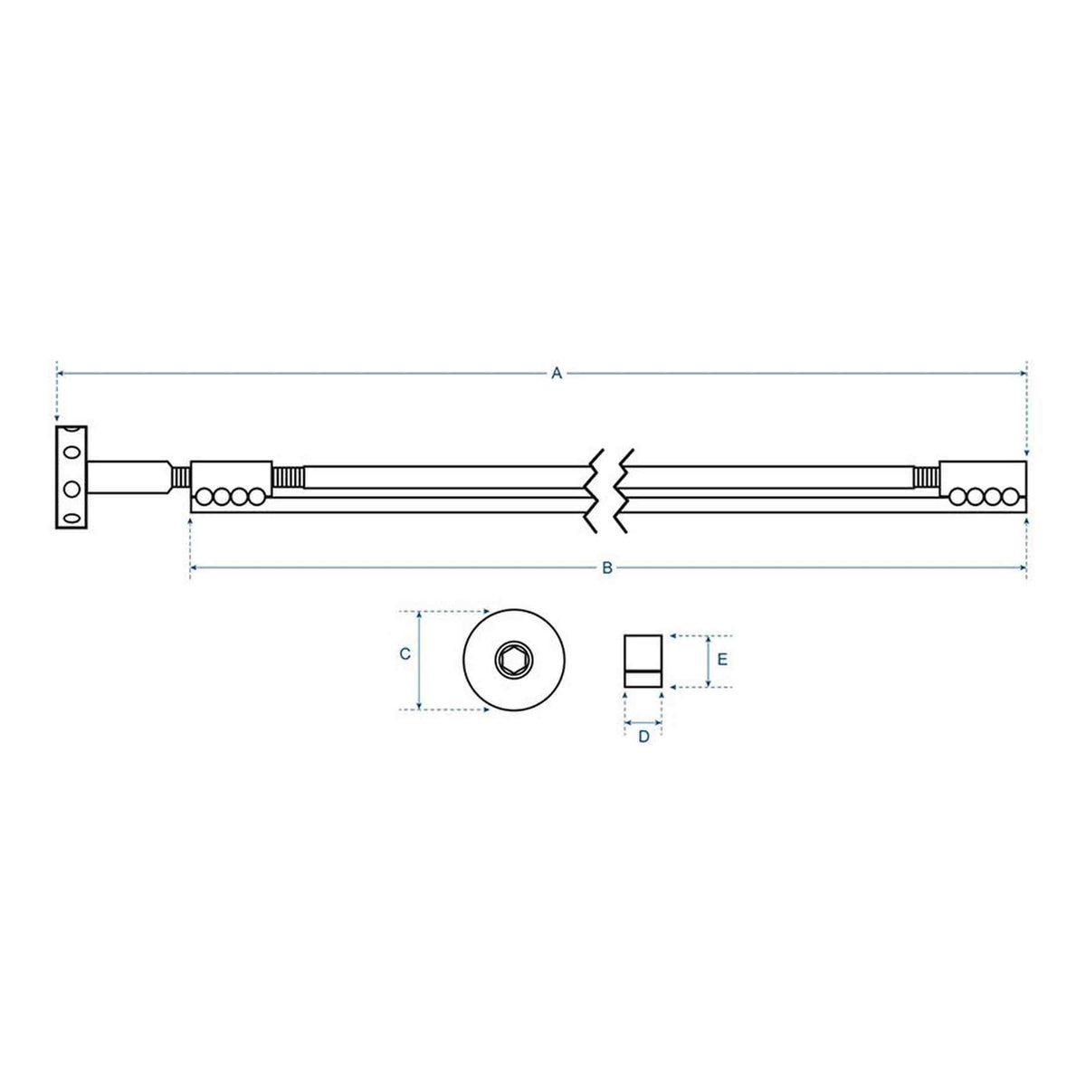 Boston TRD-420-W Dubbele Actie Truss Rod met Spoke Wheel Aanpassing - 420mm