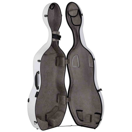 Leonardo CC-844-WH Pro Series cellokoffer 4/4 full carbon wit 3,8 kg