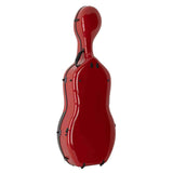 Leonardo CC-944-RD Pro Series cellokoffer 4/4 full carbon chili red zwart 3,4 kg