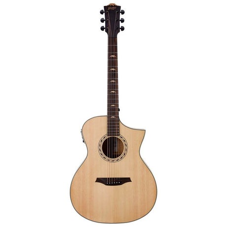 Bromo BAA4CE auditorium naturel semi akoestische western gitaar