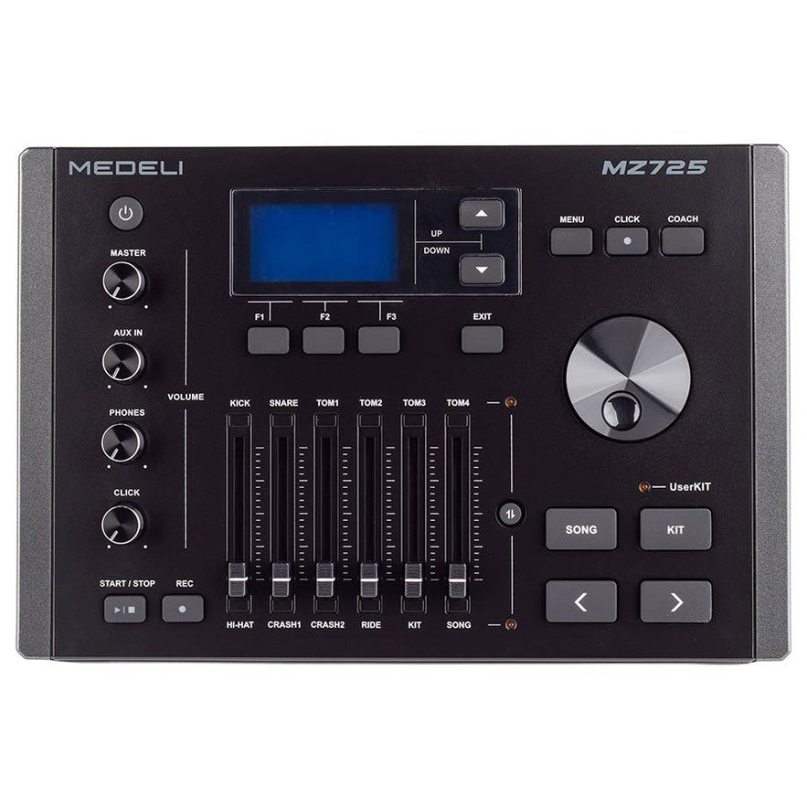 Medeli MZ725 Elektrisch Drumstel – All Mesh Head met Dubbele Crash en Floortom