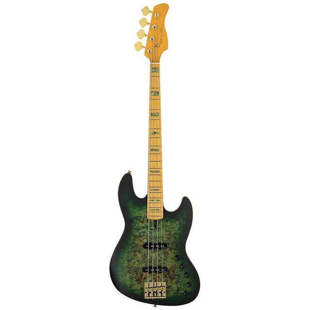 Sire V10 4/TGRS Marcus Miller 4-snarige actieve basgitaar Transparent Green Satin