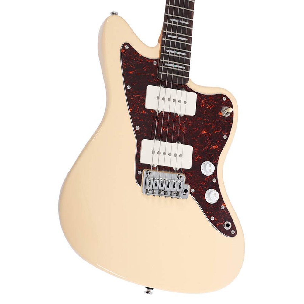 Sire Guitars J3/VWH Mahonie elektrische gitaar J-stijl, vintage wit