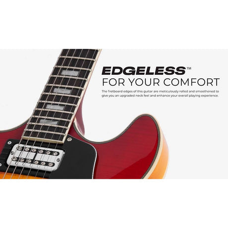 Sire Guitars H7T/CS Elektrische archtop gitaar met tremolo, cherry sunburst