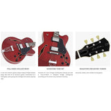 Sire Guitars H7F/TB Elektrische archtop gitaar, tobacco burst
