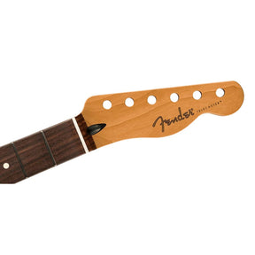 Fender 990393920 satin roasted maple Telecaster neck, 22 jumbo frets, 12" radius, rosewood, flat oval shape