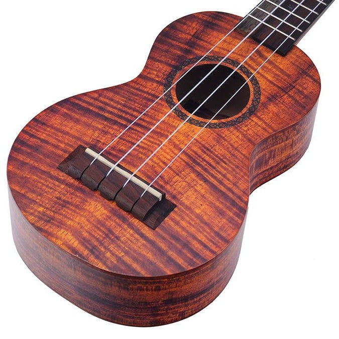 Mahalo MA1KA Artist Elite Series Soprano Ukulele Flame Koa