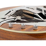 Royall KOA12DS Tricone Resonator 12-Fret – Hawaïaans Koa, Cutaway, Humbucker + Undersaddle Pickup, Softcase